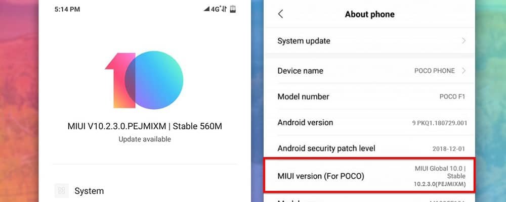 The M I U I 10.2.3.0 Stable Update Based On Android Pie