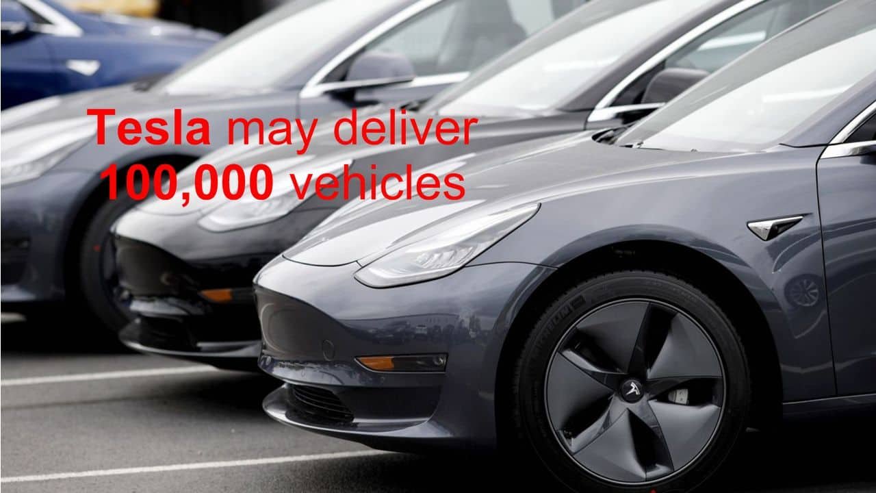 Tesla May Deliver 100,000 Vehicles