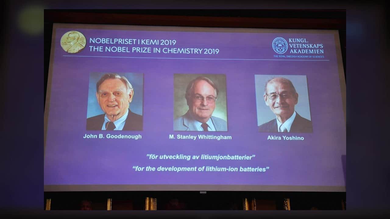 3 Scientists Share Nobel Prize For Development Of Lithium Ion Batteries