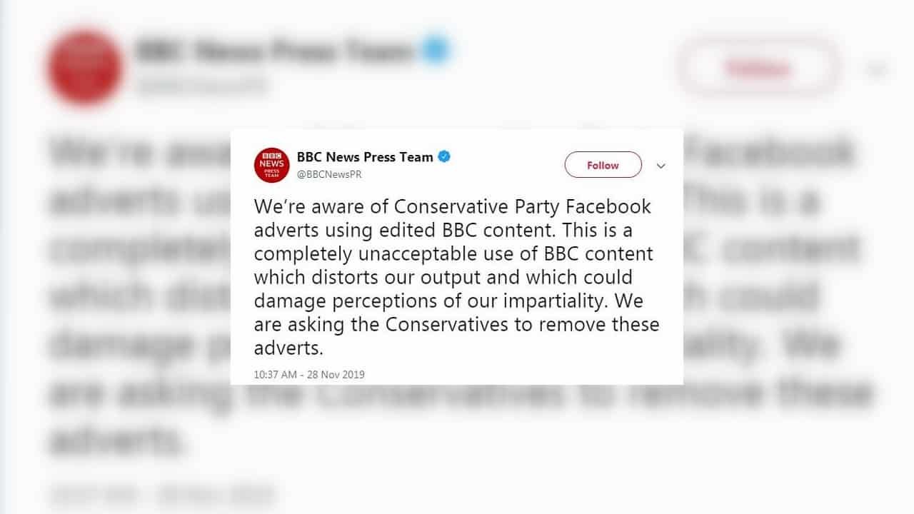 Conservative Party Uses B B C Footage To Push Brexit