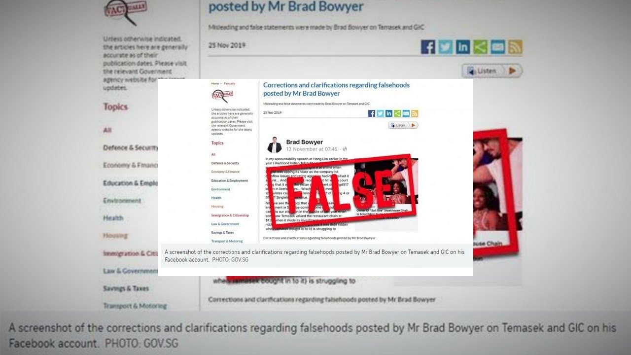 Singapore Invokes 'fake News' Law