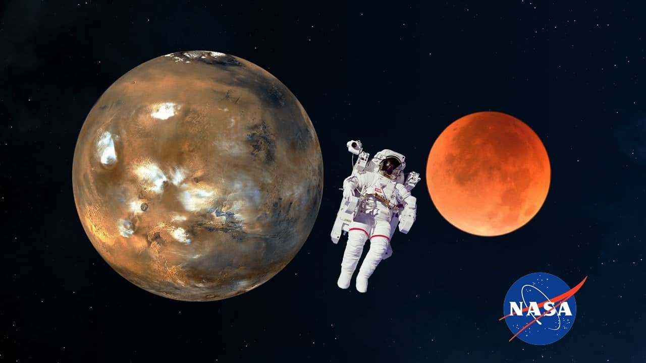 Astronaut In Programme With Eye On Moon, Mars
