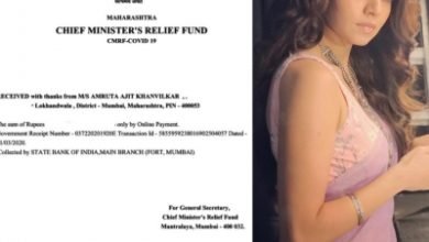 Amruta Khanvilkar Donates 1 Lakh In Fight Against Covid 19