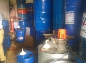 1500 Litres Of Chemical To Make Sanitizer Seized In Bluru