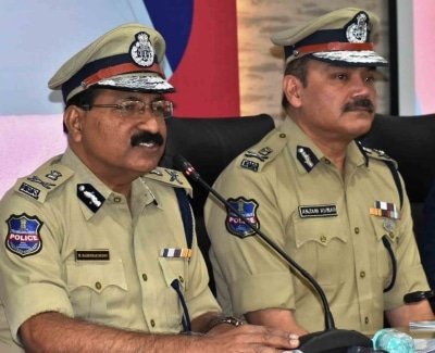 Disinfectant Tunnel Installed At Telangana Police Hq