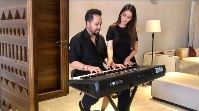 Mika Singh Records Song With Next Door Neighbour Chahatt Khanna