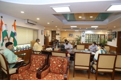 Union Minister Attends Office Holds Meeting