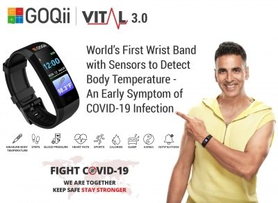 Goqii Vital 3 0 Wristband Comes With Sensors To Read Body Temperature