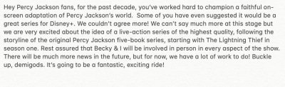 Percy Jackson Series In The Works