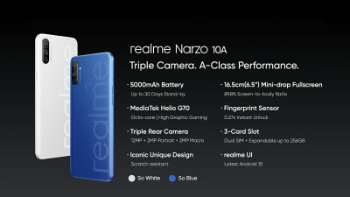 Realme Narzo 10, Narzo 10A launched, price starts from Rs 8,499 ...