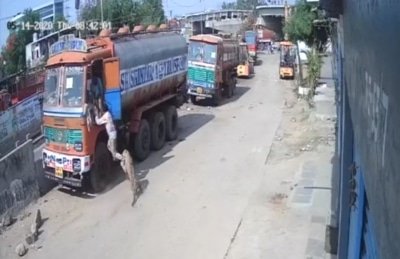 Terrifying Moments Of Leopard Attacking A Man In Hyderabad Caught On Camera