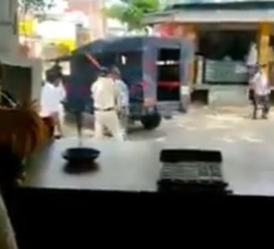 Two Cops Brutally Thrash Man In Mp Video Goes Viral
