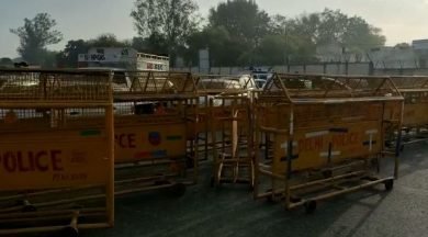 Vehicles Pile Up At Delhi Haryana Borders