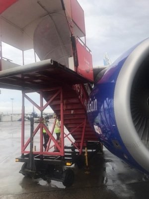 Blown By Strong Winds Stepladder Rams Into Plane In Mumbai