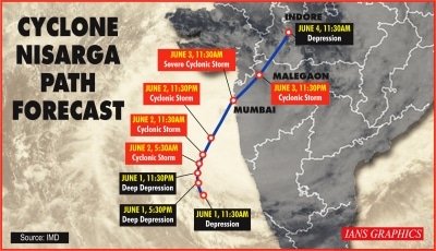 Cyclone Nisarga To Make Landfall Near Alibag In Mrashtra