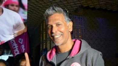 Milind Soman Works Out With Muskmelon As Weight