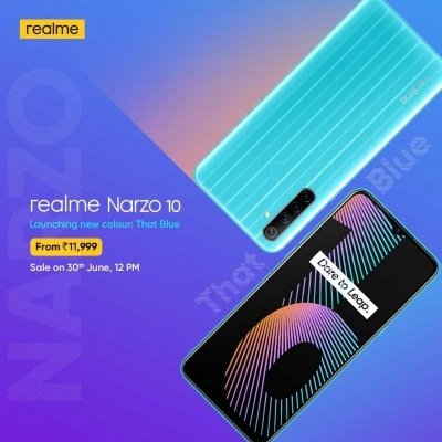 Realme Narzo 10 That Blue Colour Option Launched In India