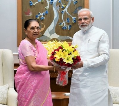 Anandiben Takes Oath As Mps Acting Governor