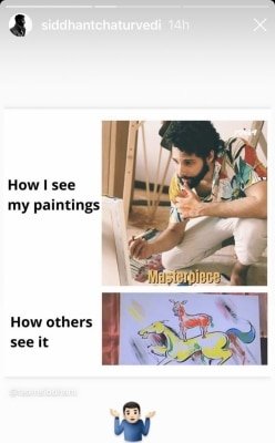 Siddhant Chaturvedi Shares Memes On Himself