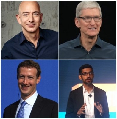 Us Panel To Now Grill Bezos Cook Zuckerberg Pichai On July 29