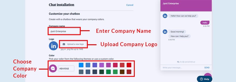 Choose Your Company Logo And Company Color