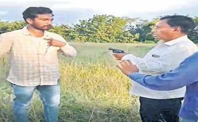 Ex Andhra Minister Threatens Construction Workers With Revolver