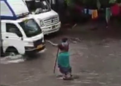 Good Samaritan Mumbai Woman Guards Open Manhole For Hours