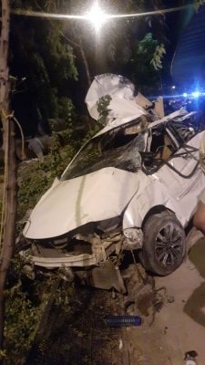 Two Injured As Car Falls Off Flyover In Delhi