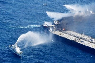 Oil Tanker Fire Doused Ship Stability Within Safe Zone