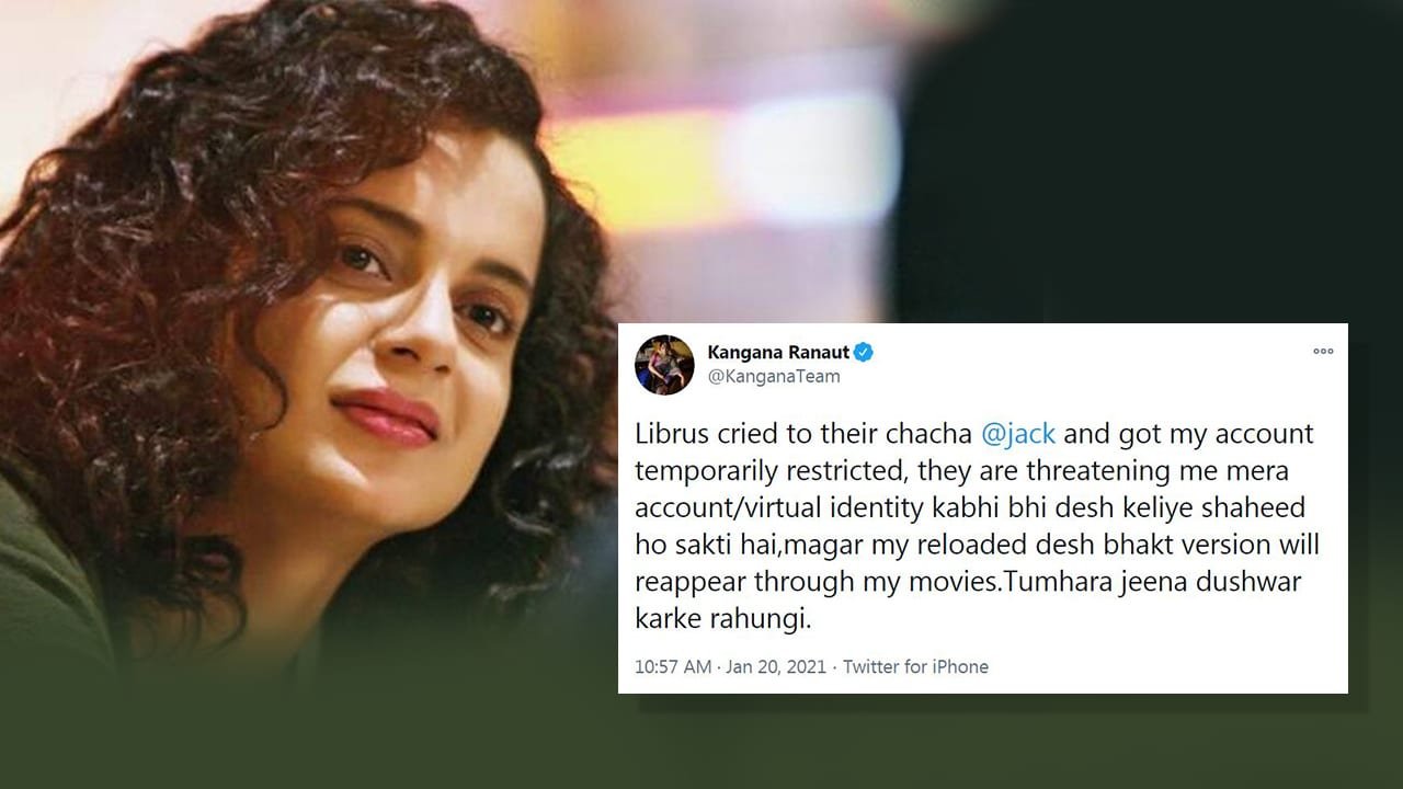 Kangana Ranaut Claims Her Twitter Account