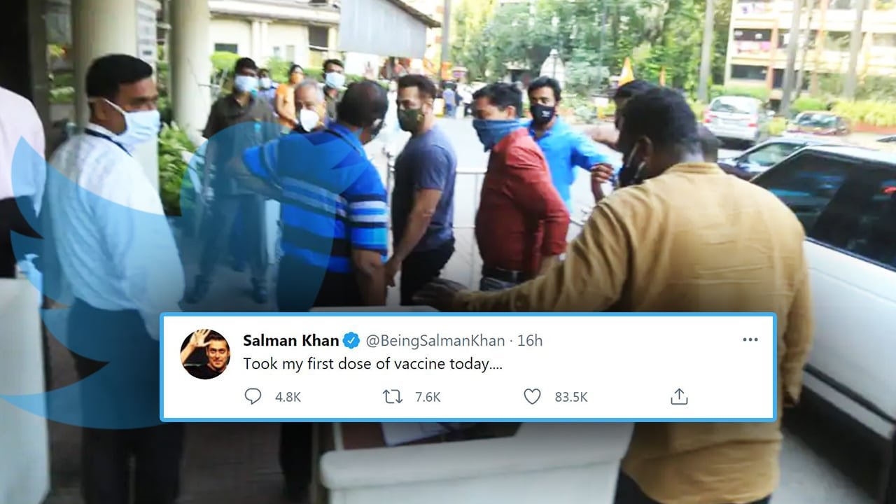 Bollywood Actor Salman Khan Takes First Dose Of Covid 19 Vaccine