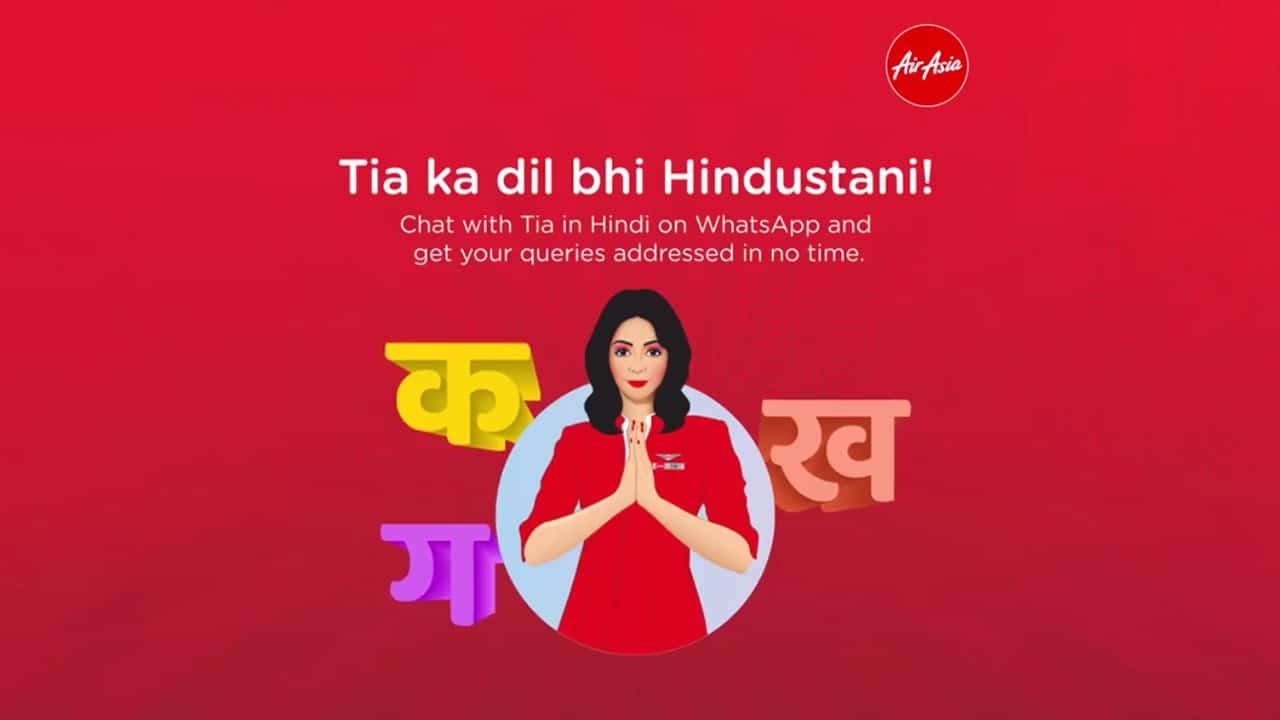 Air Asia India A I Powered Chatbot Tia Is Now Multilingual
