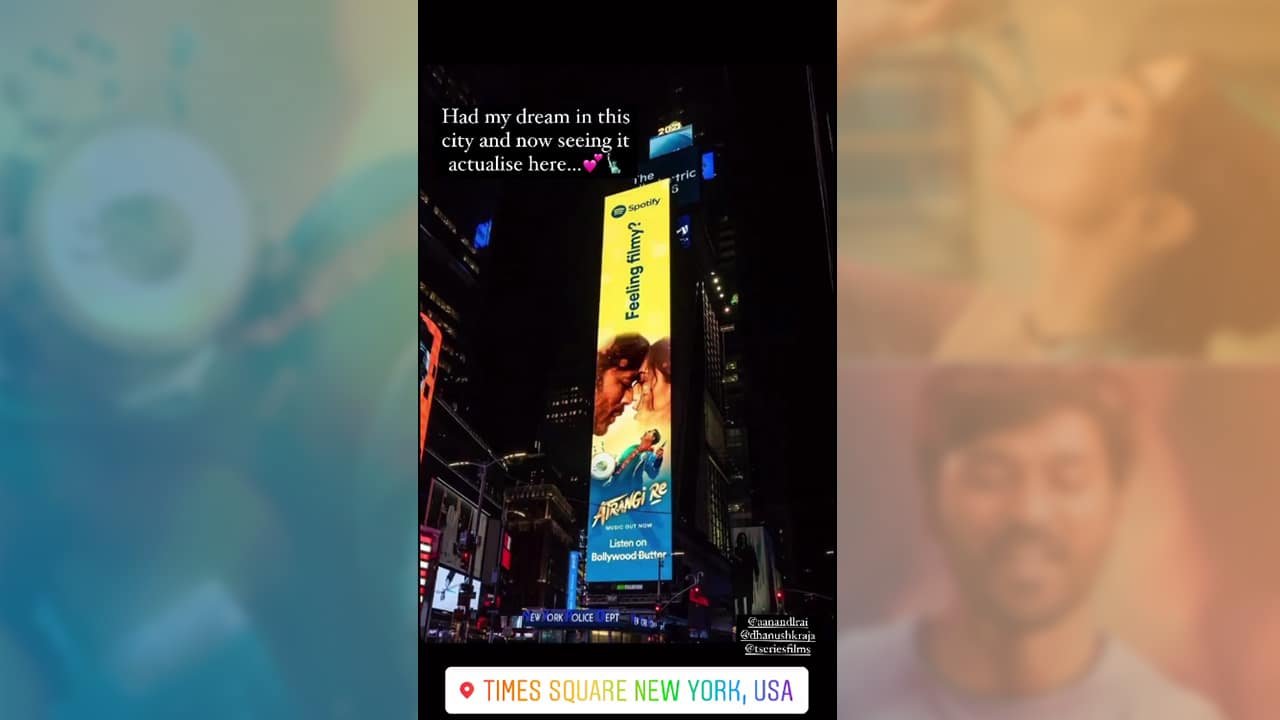 Atrangi Re Poster Reaches Times Square