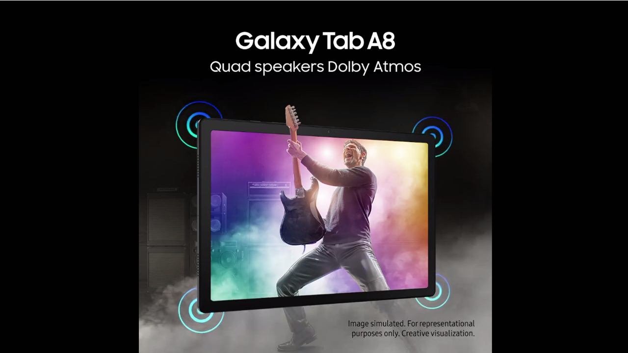 Samsung Galaxy Tab A8 With Dolby Atom Sound