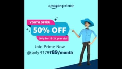 Amazon Prime Youth Offer 50 Percent Off Offer