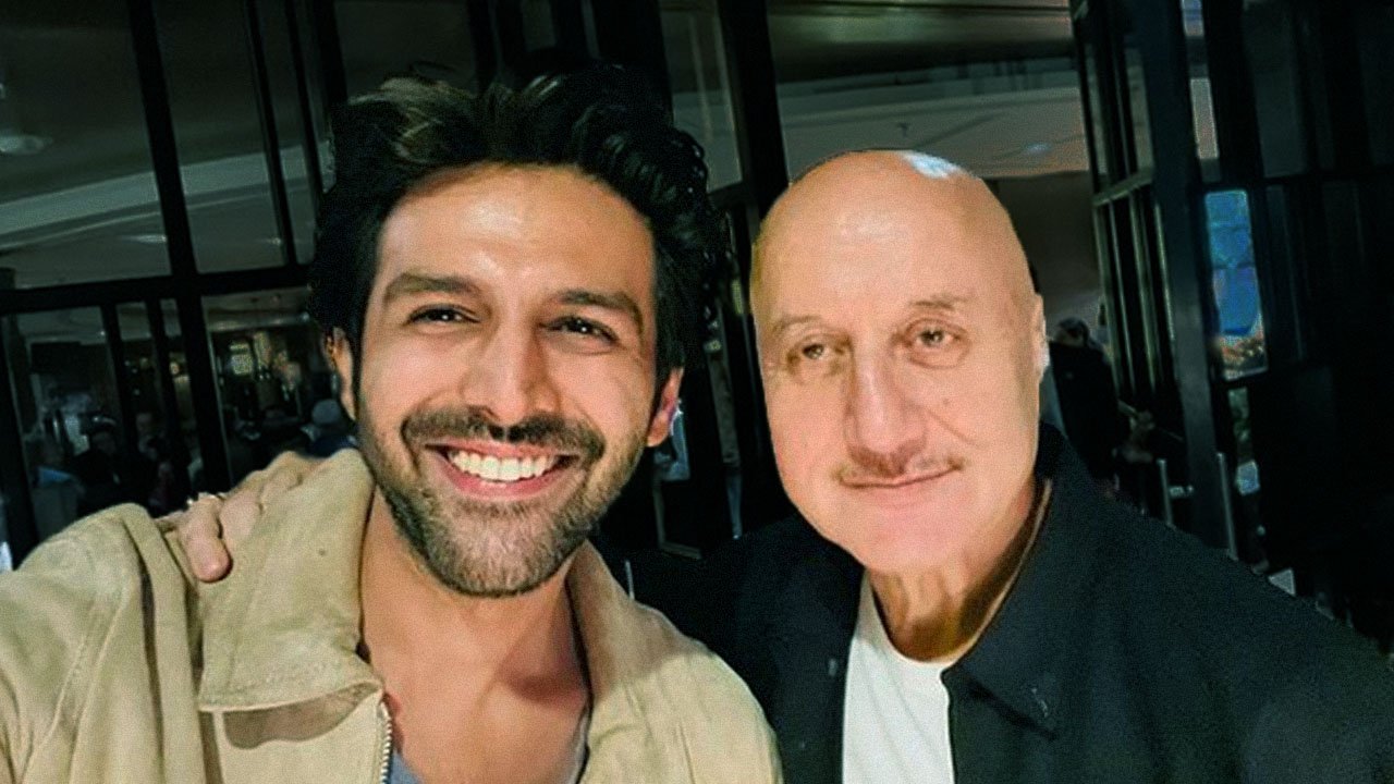 Anupam Kher Shares Selfie With Kartik Aaryan