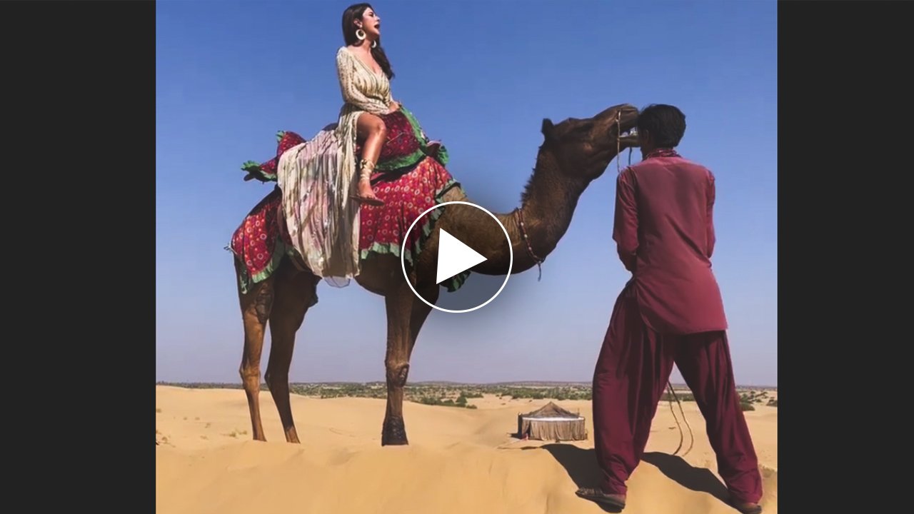 Shehnaaz Gill Riding On A Camel